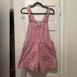 Striped overalls